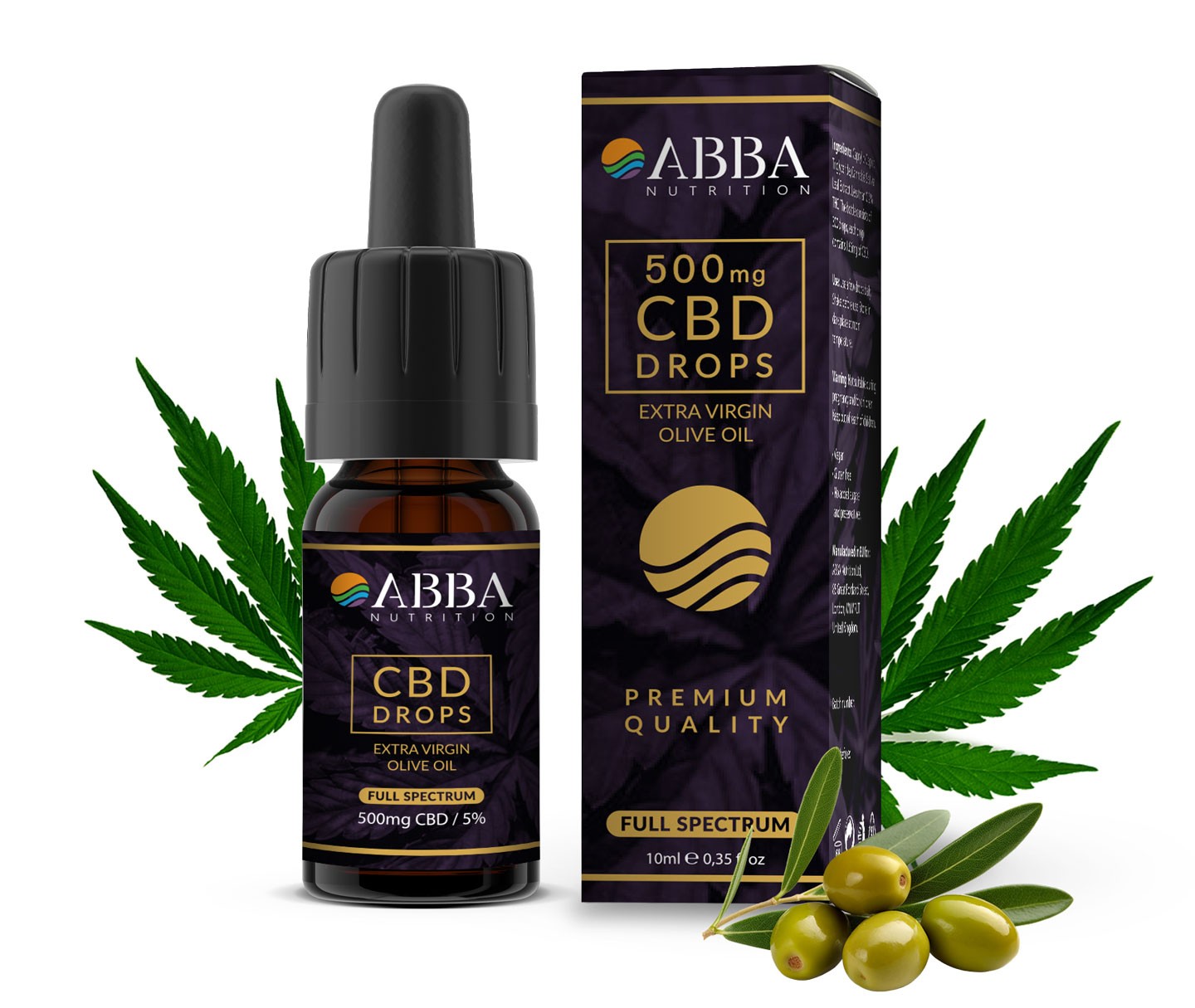 500 mg CBD drops with extra virgin olive oil